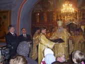 Принесение пояса св. Иоанна Кронштадтского в Новоспасский монастырь