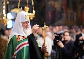 Святейший Патриарх Кирилл возглавил воскресную Божественную литургию 