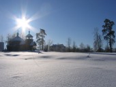 Подворье Новоспасского монастыря  Морозный день
