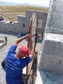 Открытие русского мемориала на острове Лемнос (Греция) в июле 2009 г. Подготовительные работы к открытию мемориала. Икона 