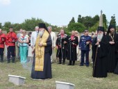 Открытие русского мемориала на острове Лемнос (Греция) в июле 2009 г. 