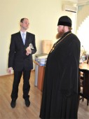 Посещение братией монастыря психоневрологического интерната Встреча с администрацией и персоналом